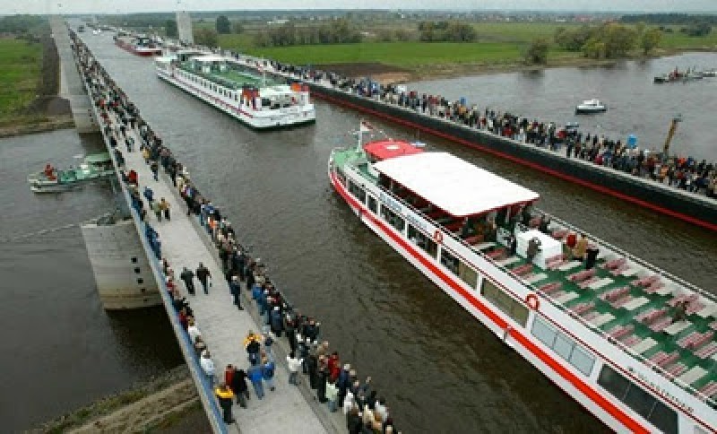 L’incroyable pont-rivière de Magdebourg en Allemagne